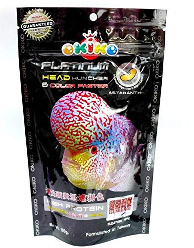 New Original Okiko Platinum Head Huncher FlowerHorn Fish Food (100 g)